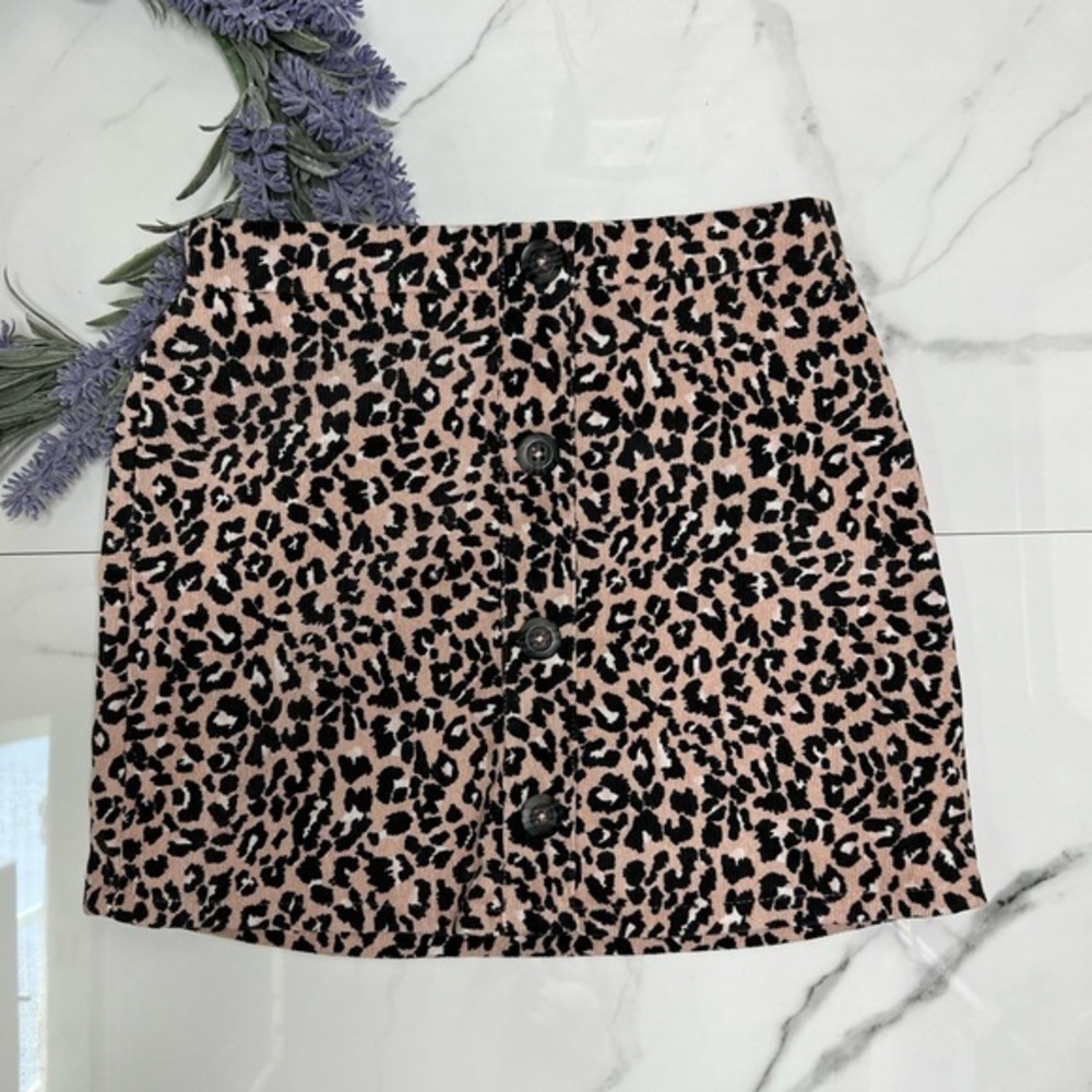 Art Class little girl Cheetah leopard print skirt A7-43